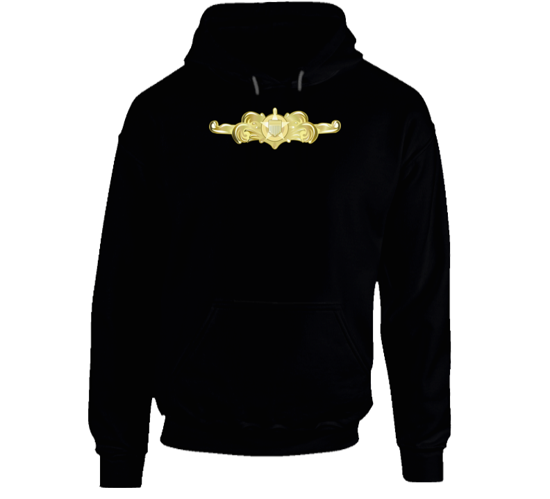 Uscg - Cutterman Badge - Officer - Gold Wo Txt Hoodie