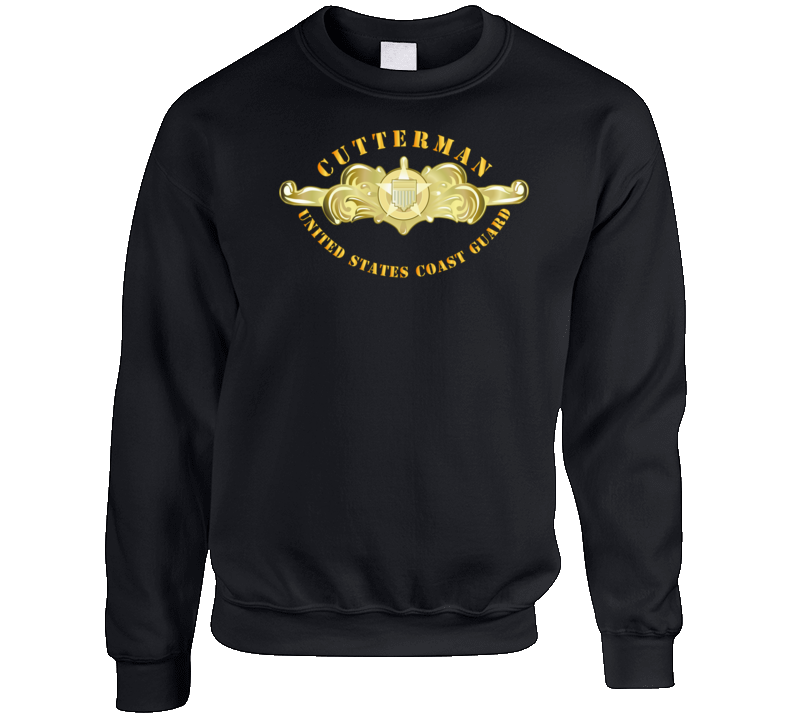 Uscg - Cutterman Badge - Officer - Gold Sweatshirt T Shirt