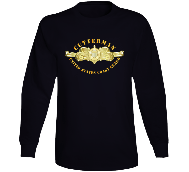 Uscg - Cutterman Badge - Officer - Gold Long Sleeve