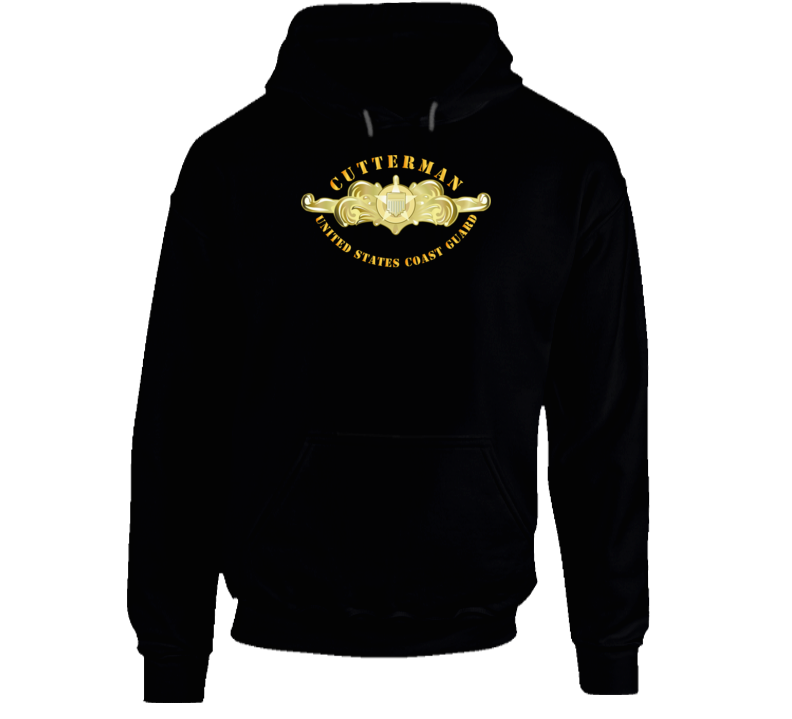 Uscg - Cutterman Badge - Officer - Gold Hoodie