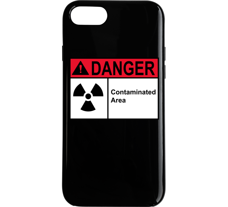 Sign - Danger Contaminated Area Phone Case