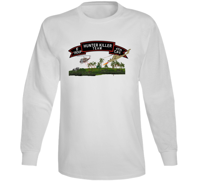 Army - F Troop 4th Cav - Hunter Killer W Aircraft Long Sleeve
