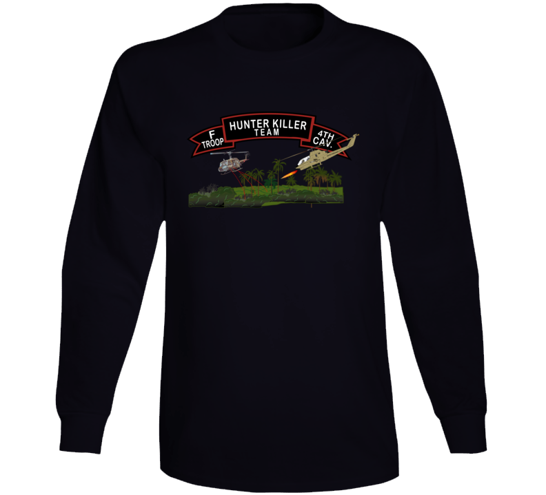 Army - F Troop 4th Cav - Hunter Killer W Aircraft Long Sleeve