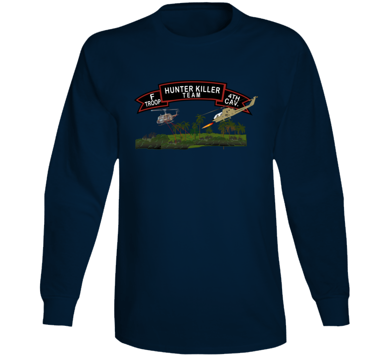 Army - F Troop 4th Cav - Hunter Killer W Aircraft Long Sleeve