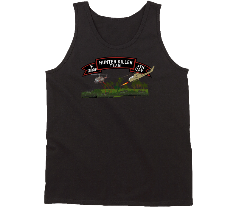Army - F Troop 4th Cav - Hunter Killer W Aircraft Tanktop