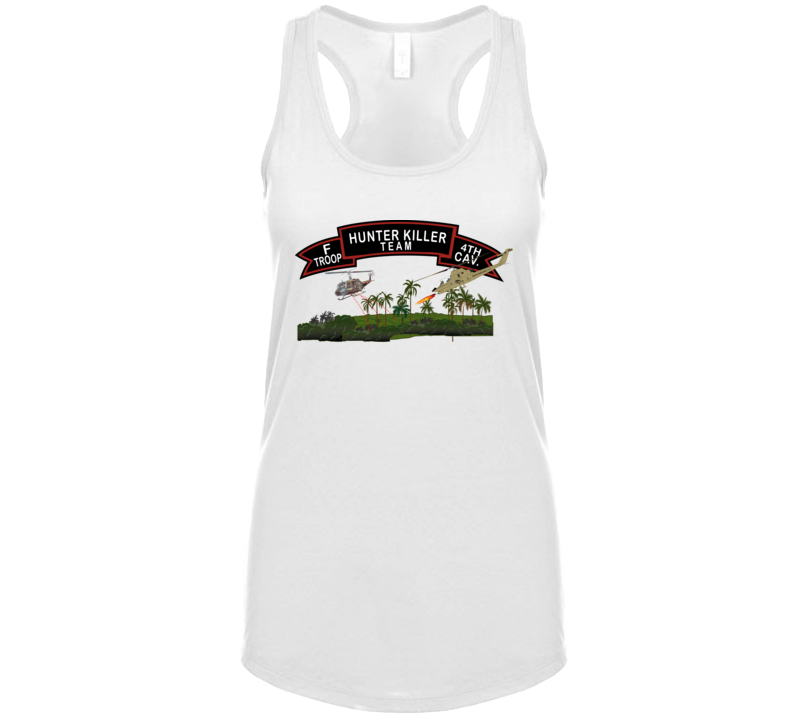 Army - F Troop 4th Cav - Hunter Killer W Aircraft Ladies Tanktop