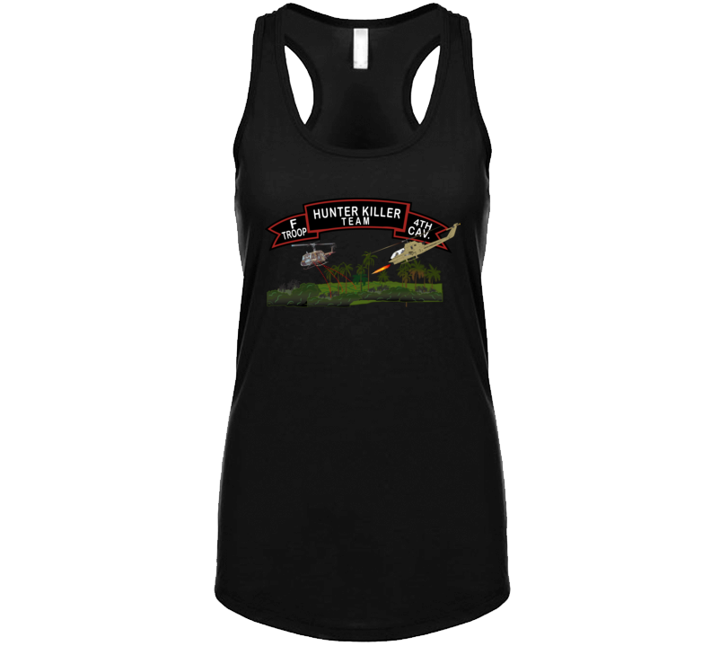 Army - F Troop 4th Cav - Hunter Killer W Aircraft Ladies Tanktop