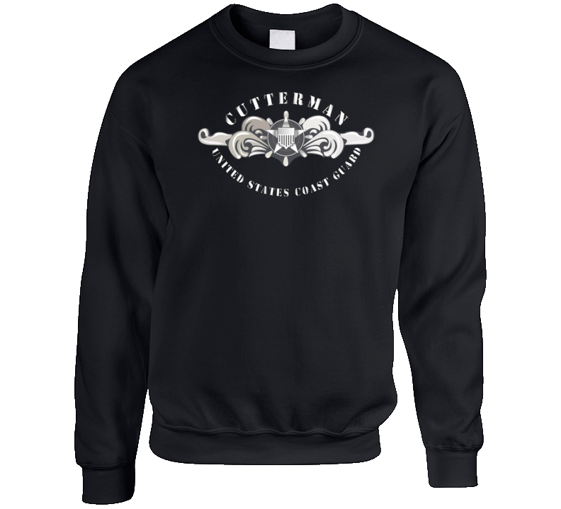 Uscg - Cutterman Badge - Enlisted - Silver Sweatshirt T Shirt
