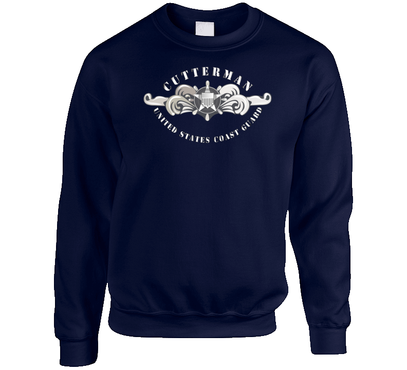 Uscg - Cutterman Badge - Enlisted - Silver Sweatshirt T Shirt