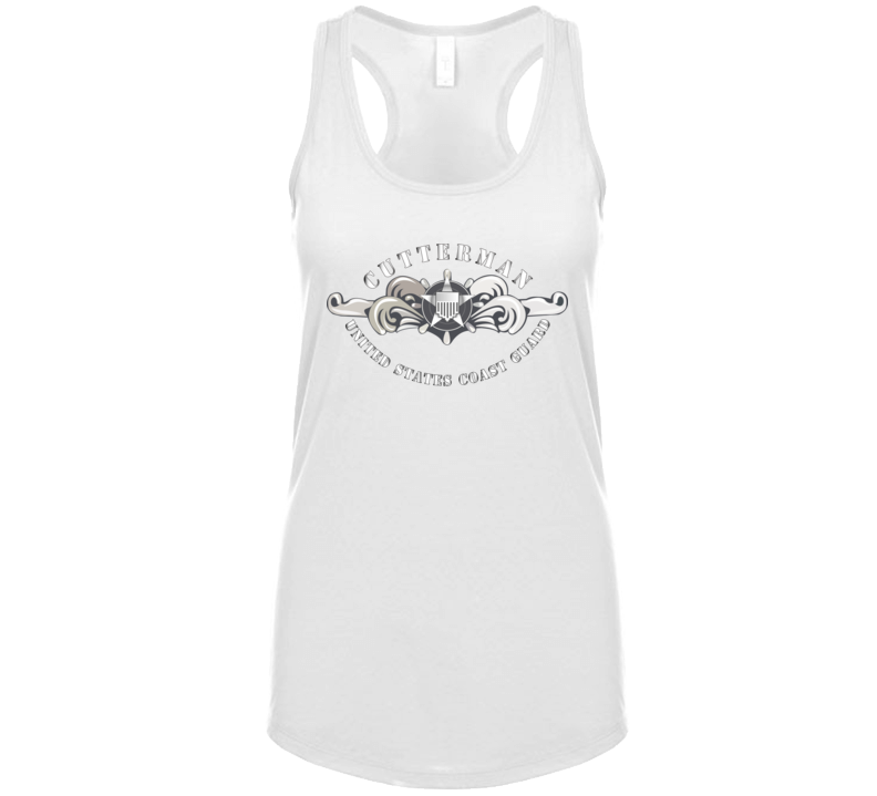 Uscg - Cutterman Badge - Enlisted - Silver Ladies T Shirt