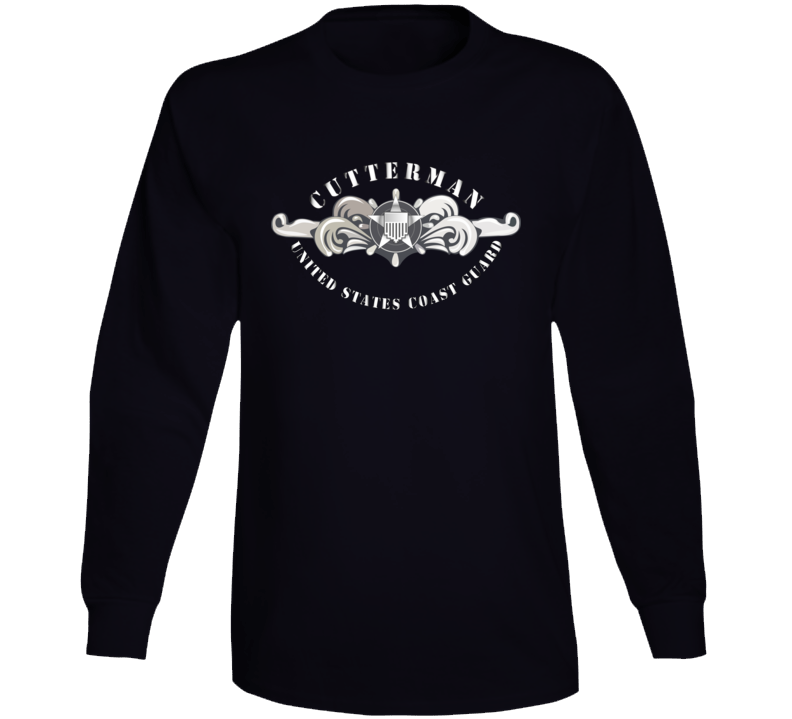 Uscg - Cutterman Badge - Enlisted - Silver Long Sleeve Long Sleeve