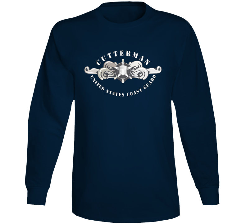Uscg - Cutterman Badge - Enlisted - Silver Long Sleeve Long Sleeve