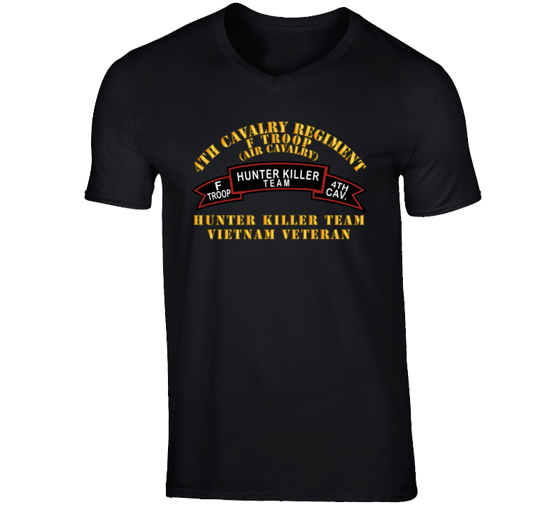 Army - F Troop 4th Cav - Hunter Killer V-neck