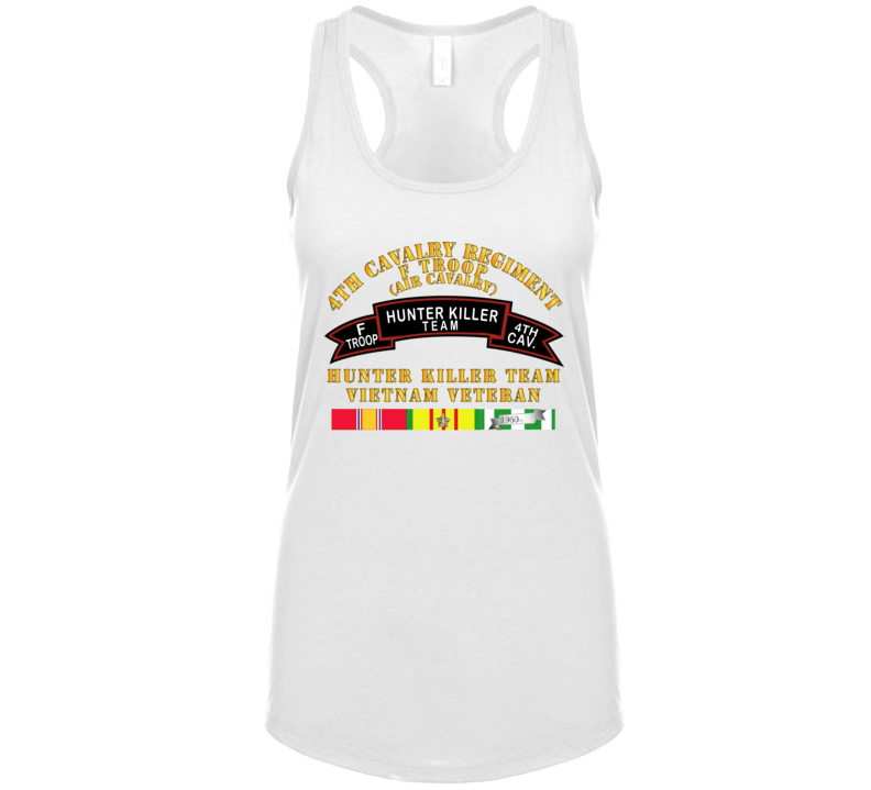 Army - F Troop 4th Cav - Hunter Killer W Svc W Svc Ladies Tanktop