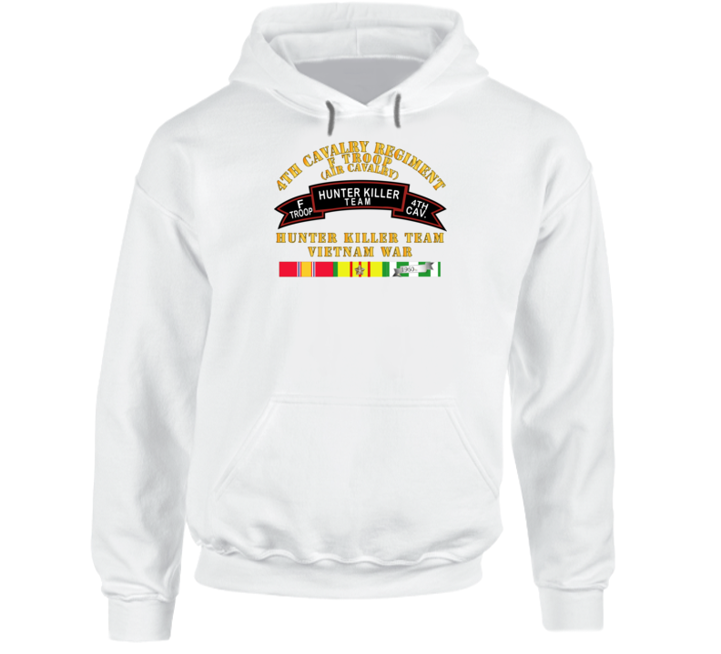 Army - F Troop 4th Cav - Hunter Killer W Vietnam War Svc Hoodie