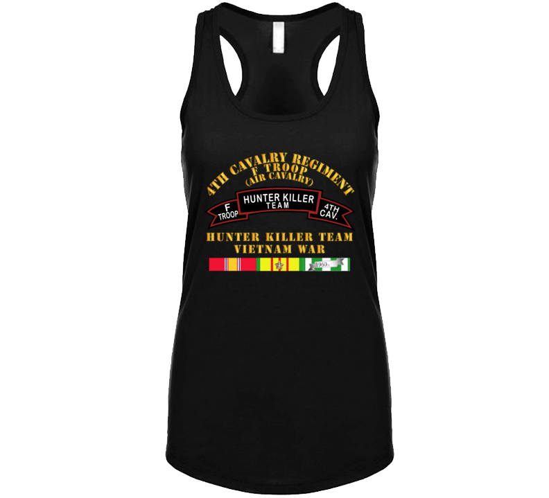 Army - F Troop 4th Cav - Hunter Killer W Vietnam War Svc Ladies Tanktop