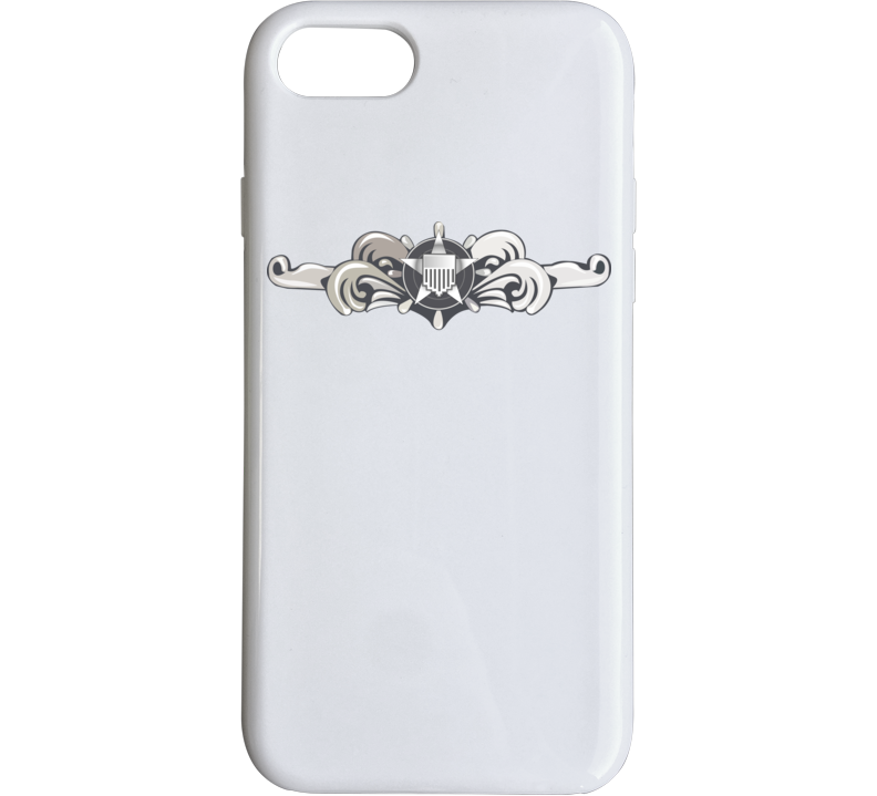 Uscg - Cutterman Badge - Enlisted  - Silver  Wo Txt Phone Case