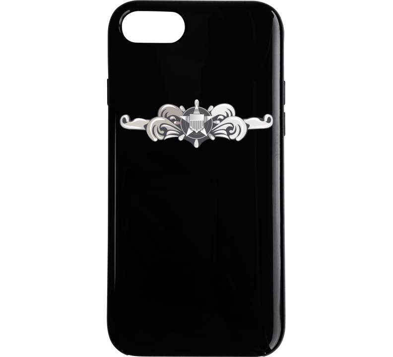 Uscg - Cutterman Badge - Enlisted  - Silver  Wo Txt Phone Case
