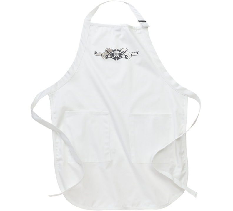Uscg - Cutterman Badge - Enlisted  - Silver  Wo Txt Apron