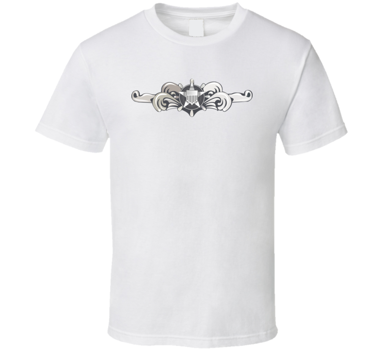 Uscg - Cutterman Badge - Enlisted  - Silver  Wo Txt T Shirt