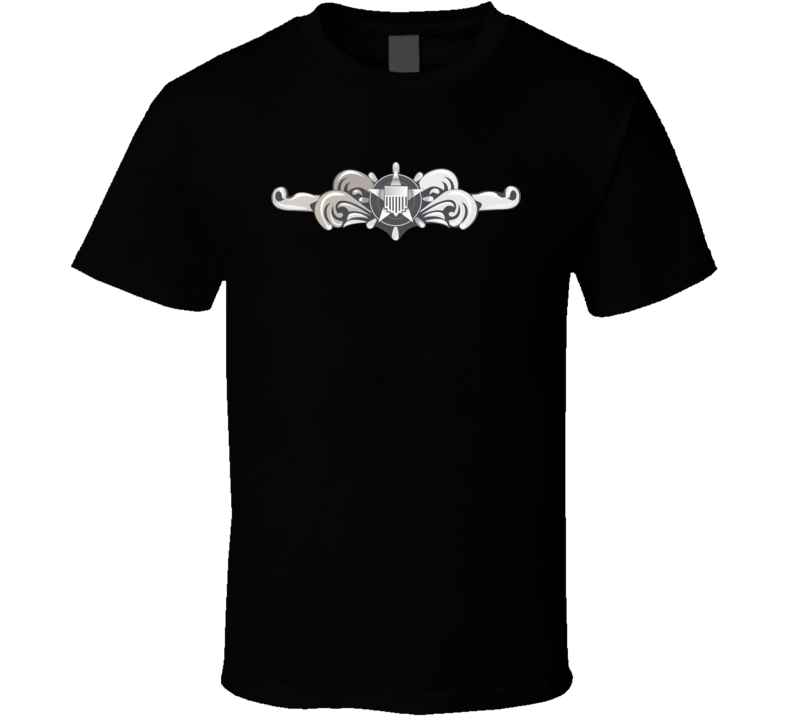 Uscg - Cutterman Badge - Enlisted  - Silver  Wo Txt T Shirt