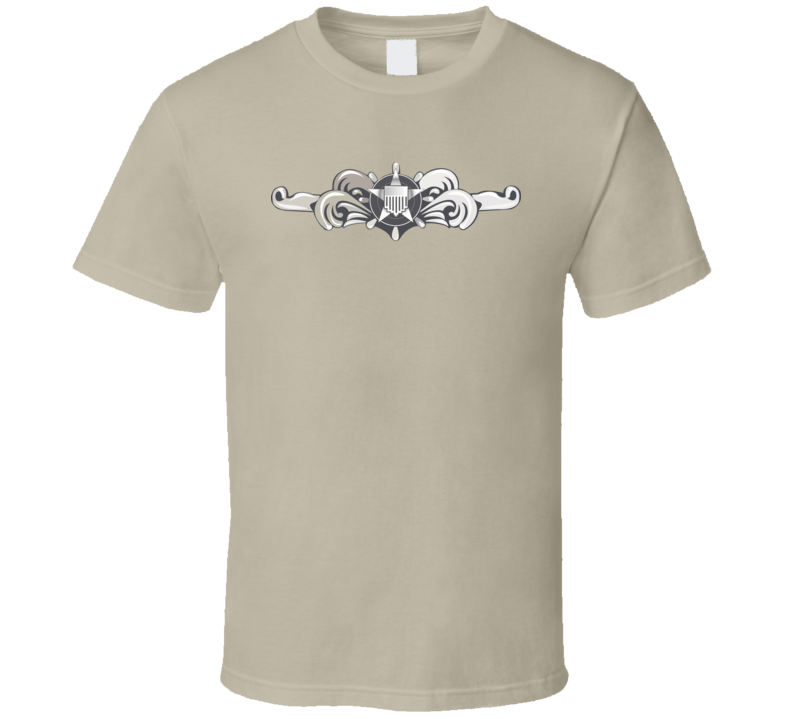 Uscg - Cutterman Badge - Enlisted  - Silver  Wo Txt T Shirt