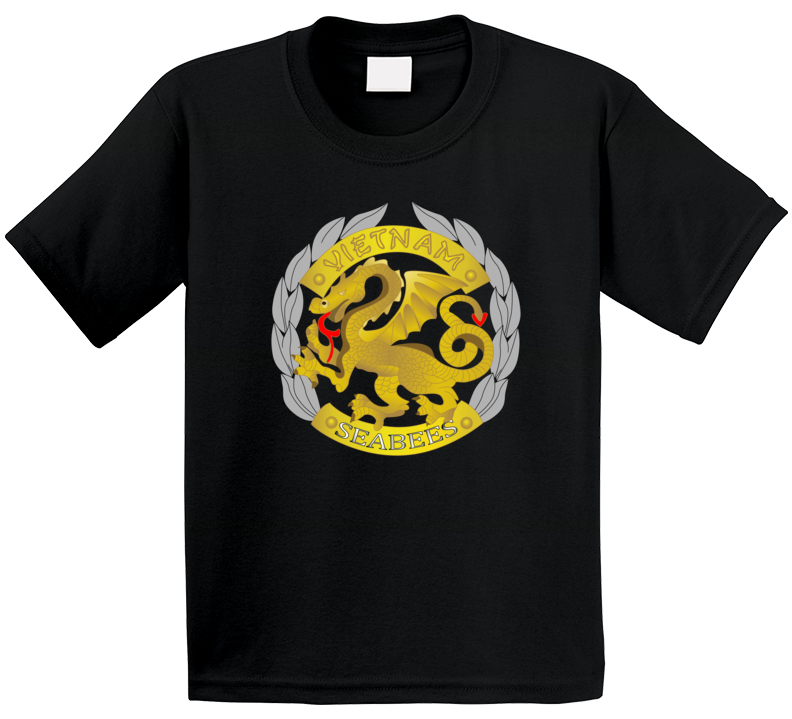 Navy - Seabees Medal Wo Txt Kids T Shirt