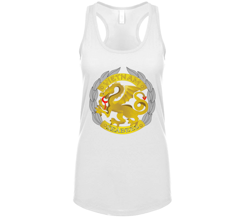 Navy - Seabees Medal Wo Txt Ladies Tanktop