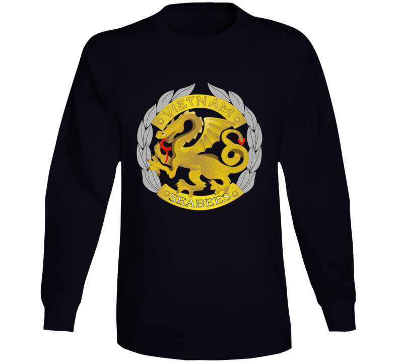 Navy - Seabees Medal Wo Txt Long Sleeve