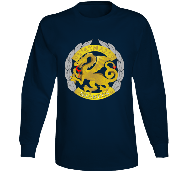 Navy - Seabees Medal Wo Txt Long Sleeve