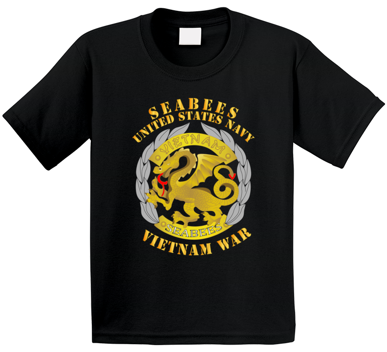 Navy - Seabees Medal - Vietnam War Kids T Shirt