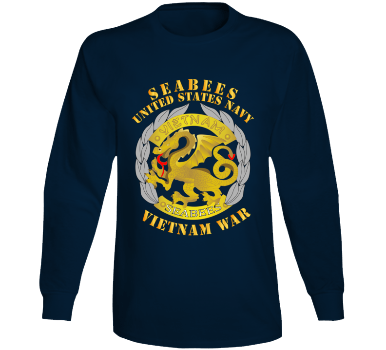Navy - Seabees Medal - Vietnam War Long Sleeve