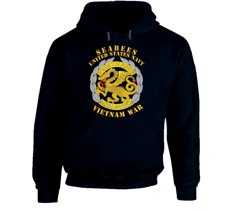 Navy - Seabees Medal - Vietnam War Hoodie