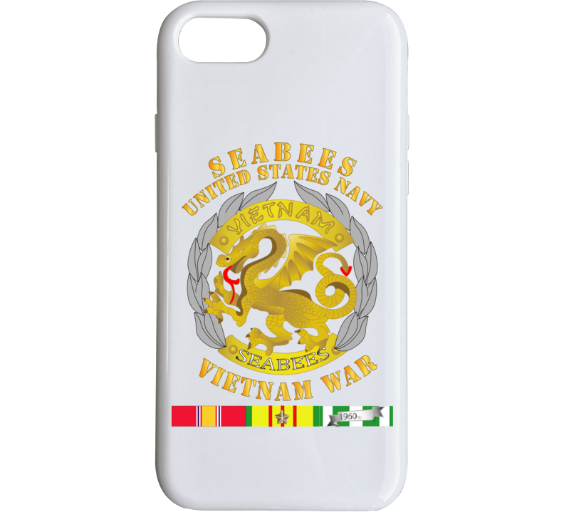 Navy - Seabees Medal - Vietnam War W Svc Phone Case