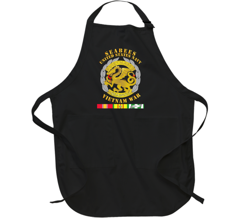 Navy - Seabees Medal - Vietnam War W Svc Apron
