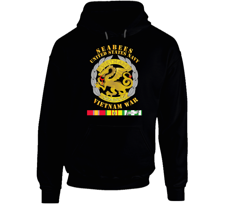 Navy - Seabees Medal - Vietnam War W Svc Hoodie