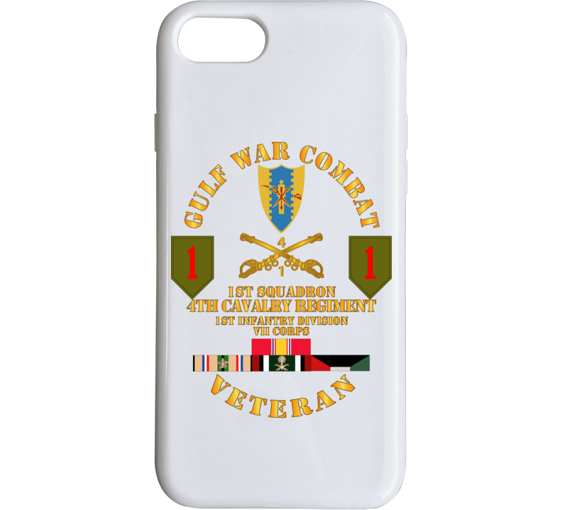 Army - Gulf War Combat Cavalry Vet W  1st Squadron - 4th Cav - 1st Id Phone Case