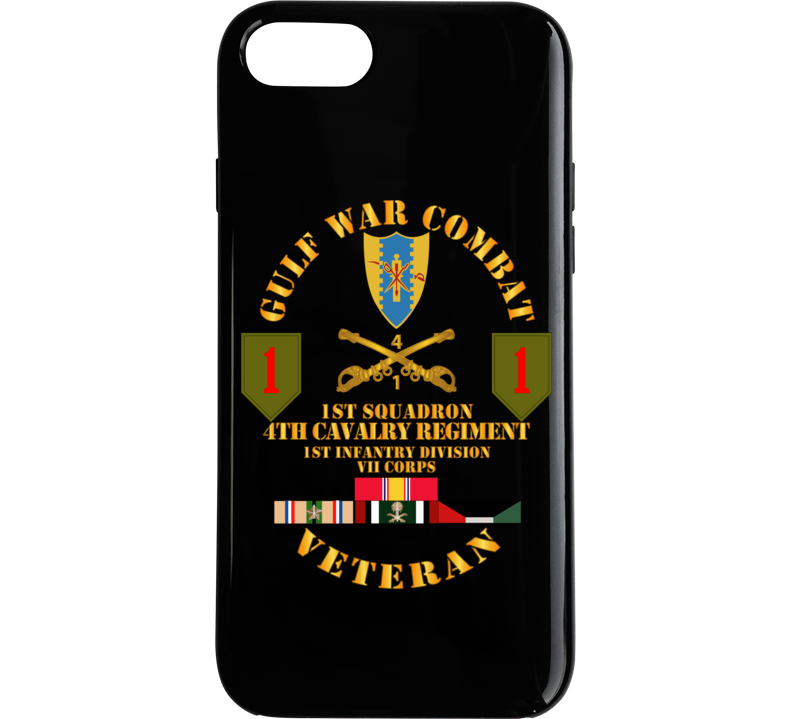 Army - Gulf War Combat Cavalry Vet W  1st Squadron - 4th Cav - 1st Id Phone Case