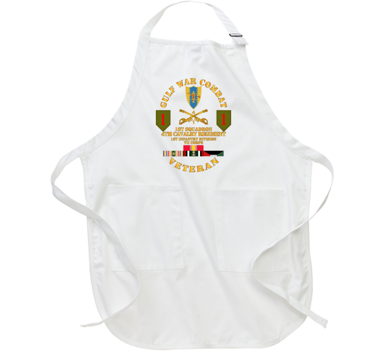 Army - Gulf War Combat Cavalry Vet W  1st Squadron - 4th Cav - 1st Id Apron