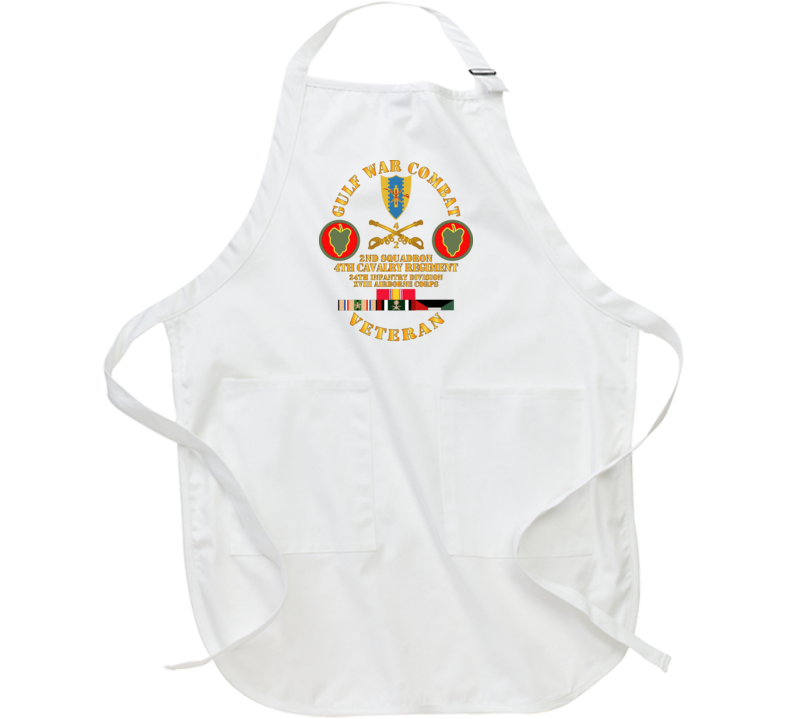 Army - Gulf War Combat Cavalry Vet W  2nd Squadron - 4th Cav - 24th Id - Xviii Abn Corps Apron