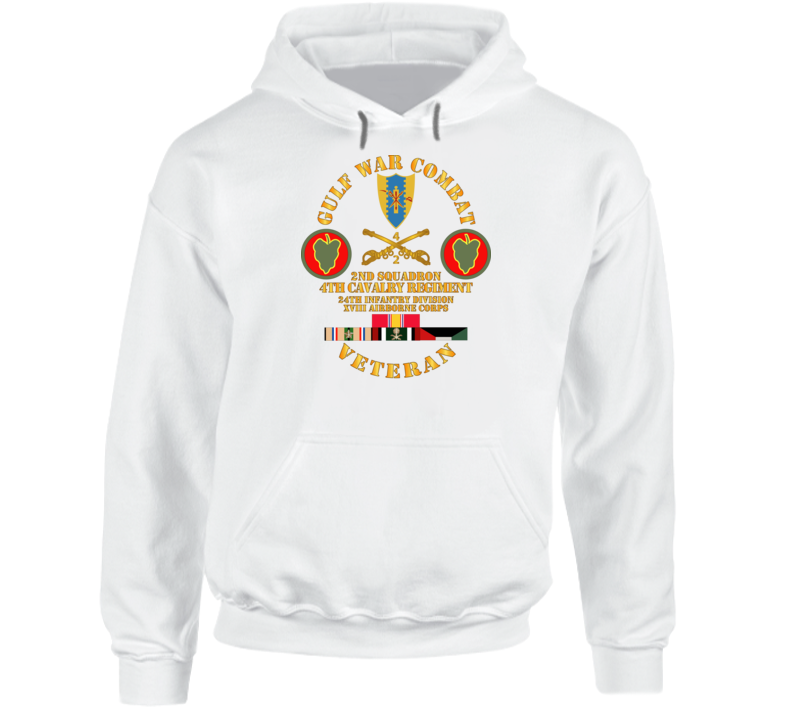 Army - Gulf War Combat Cavalry Vet W  2nd Squadron - 4th Cav - 24th Id - Xviii Abn Corps Hoodie