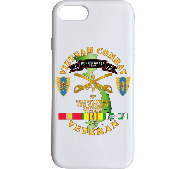 Army - Vietnam Combat Veteran - F Troop 4th Cav Hunt Kill W Svc Phone Case