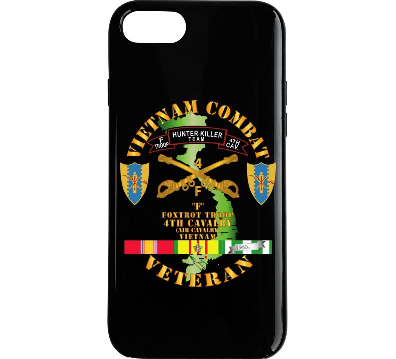 Army - Vietnam Combat Veteran - F Troop 4th Cav Hunt Kill W Svc Phone Case