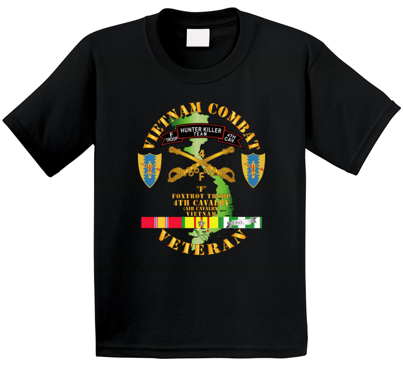 Army - Vietnam Combat Veteran - F Troop 4th Cav Hunt Kill W Svc Kids