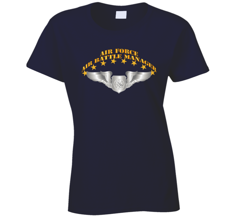 Usaf - Air Battle Manager - Basic Wings Ladies T Shirt