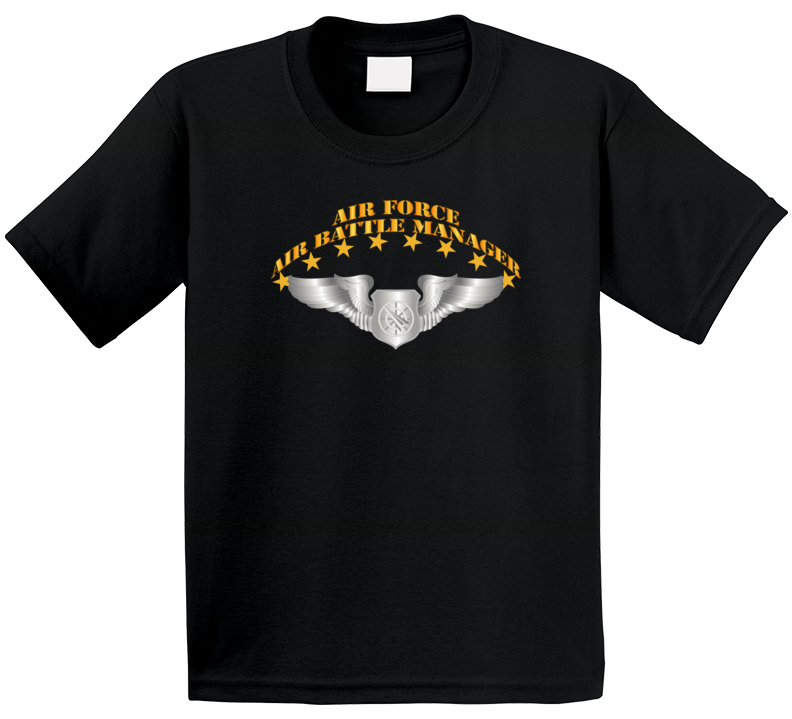 Usaf - Air Battle Manager - Basic Wings Kids T Shirt