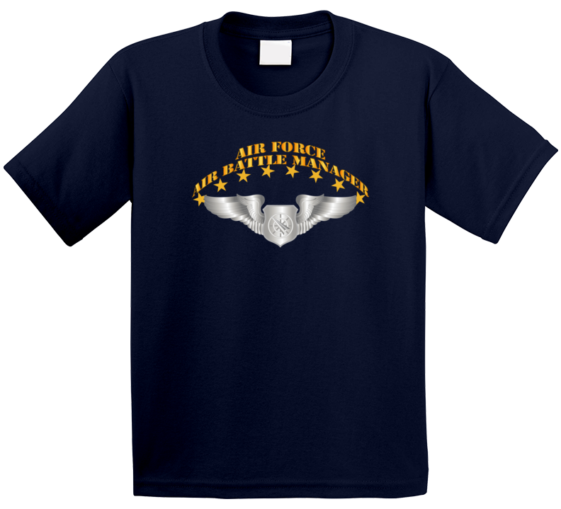 Usaf - Air Battle Manager - Basic Wings Kids T Shirt