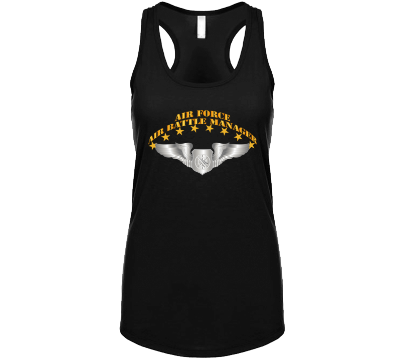 Usaf - Air Battle Manager - Basic Wings Ladies T Shirt