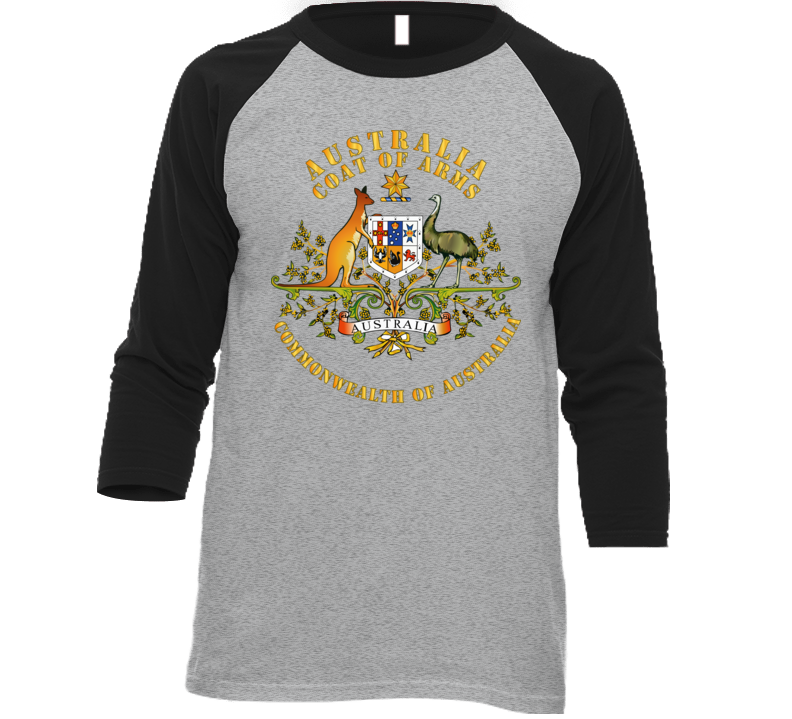 Coa - Australia - Commonwealth Of Austrailia Baseball Raglan T Shirt