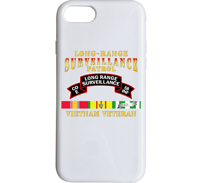 Army - E Co 58th Infantry (ranger) Scroll - Lrrp W Vn Svc Phone Case